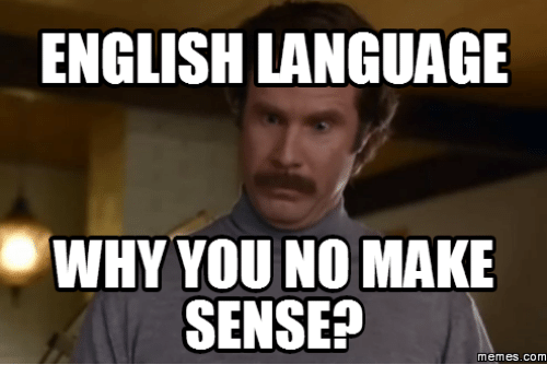 Do the senses make sense. Make sense Мем. Мем на английском. Learning English memes. Memes about Learning English.